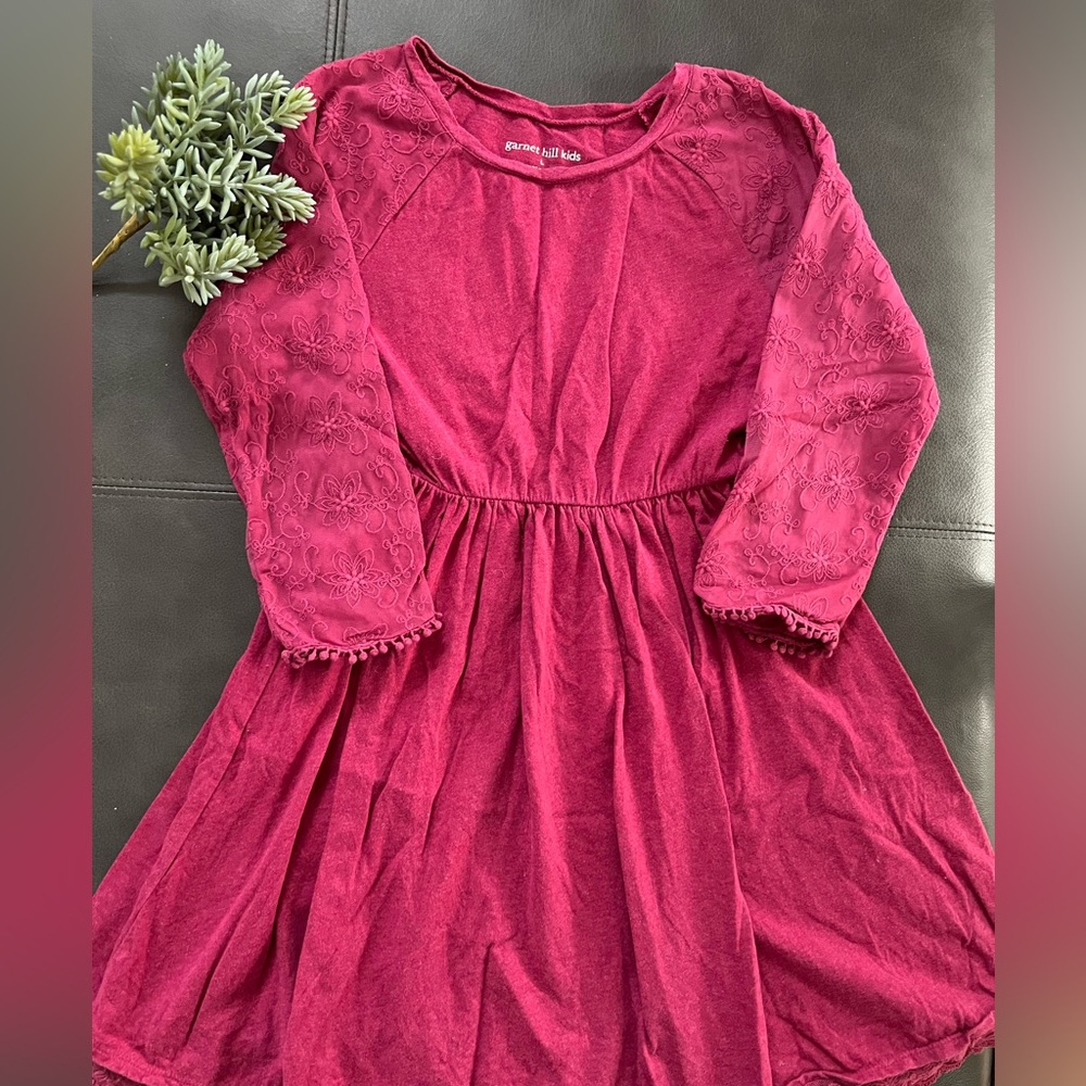 Garnet hill girl large red dress